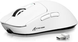 ATTACK SHARK X3 - Lichtgewicht Gaming Muis - PAW 3395 Sensor - 49g Superlight - BT + 2.4G Draadloos + Bedraad - 26.000 DPI - 200u Accu - Wit — thumbnail 2