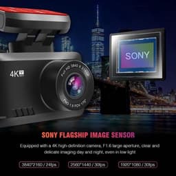 DrPhone Dashcam D07 - 4K - 3840x2160 -Ultra HD - Dashcam – Kijkhoek van 170 ° - Dashboard Camera met Nachtzicht – Wifi — thumbnail 3