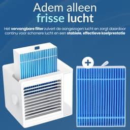Rovary™ Aircooler PLUS - Koelen & Bevochtigen - USB-C - 2 standen - Ventilator - Tafelventilator - Airco - Bureau - Slaapkamer - Bed — thumbnail 3