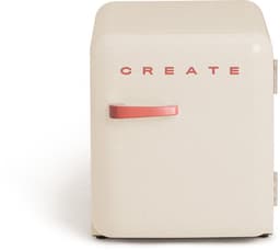 CREATE - Koelkast in retrostijl - Gebroken wit - Handvat Terracotta - FRIDGE RETRO 48L — thumbnail 1