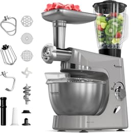 TurboTronic TT-007 / Keukenmachine - Staande Keukenmixer- keukenrobot -Foodprocessor - 5 Liter - 2000W - Zilver — thumbnail 1