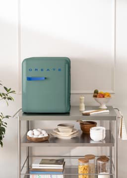 CREATE - Koelkast in retrostijl - Sage - Handvat Kobaltblauw - FRIDGE RETRO 48L — thumbnail 5