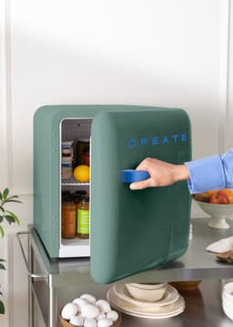 CREATE - Koelkast in retrostijl - Sage - Handvat Kobaltblauw - FRIDGE RETRO 48L — thumbnail 4