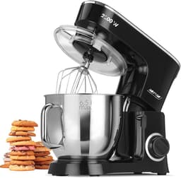 Professionele Keukenmixer met 6.5L Kom en 6 Snelheden - Ideaal voor Brood, Taarten en Meer — thumbnail 1