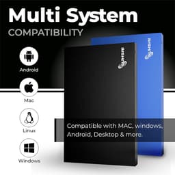 Externe harde schijf 320GB USB 3.0 - Draagbare gegevensopslag voor laptop, pc, Mac en gameconsole - Zwart — thumbnail 2