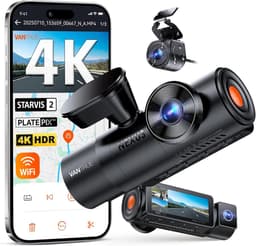 VANTRUE N4 Pro S 4K dashcam voor de auto, 3-kanaals 4K + 1080P + 1440P met GPS, parkeerbewaking 24 uur, spraakbediening, IR-nachtzicht, LTE — thumbnail 1