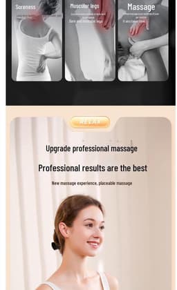 Massagepistool - massage gun - spiermassage apparaat - fascia gun - 6 koppen - 9 modi - 20 intensiteitsniveaus - LCD display - automatische timer 10 min - oplaadbaar 2000 mAh - grijs — thumbnail 5