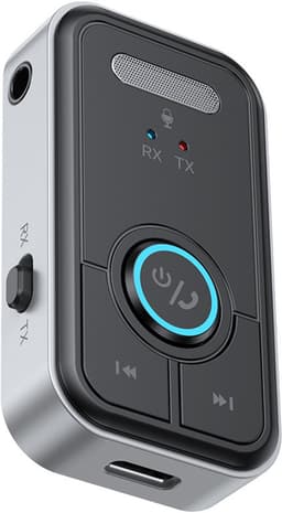 Bluetooth Transmitter & Receiver 5.4 – Handsfree Bellen, Muziek Streamen & AUX Adapter – 2 in 1 Draadloze Audio – Bluetooth Ontvanger — thumbnail 4