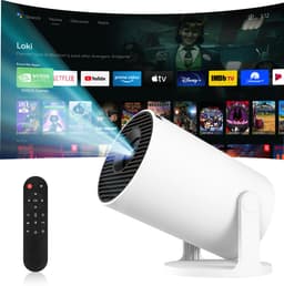 Mini Beamer - Mini 4K Projector Draagbare Videoprojector - Android 11 - WiFi 6 en Bluetooth 5.4 - 180° Draaibaar - 1080P Full HD - Voor Telefoon PC en Home Cinema — thumbnail 1