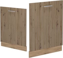 Elegante inbouw vaatwasser frontdeur in Artisan eik, 60 cm, AP antraciet — thumbnail 5
