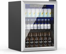 Mini Koelkast 80 Liter - Vrijstaande Drankkoeler voor Softdrinks - Glazen Deur en Verstelbare Planken — thumbnail 1