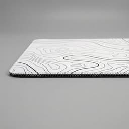 Witte XXL Muismat met Topografisch Design – 90x40 cm – Antislip – Voor Werk & Gaming — thumbnail 2