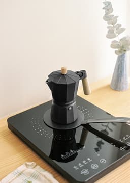 CREATE - Italiaanse koffiezetter - Zwart - Met inductieadapter - 9 kopjes / 450ml - THERA MOKA RETRO — thumbnail 5