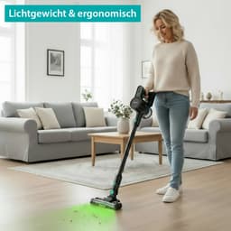 OOQE V-POWER TURBO All-in-One Professionele Draadloze Steelstofzuiger | Sterke Turbo Motor | AeroPulse: Hoge Luchtstroom | Led ClearVision | Gaat Beschadiging Vloer Tegen | Ergonomisch: Gaat Belasting Gewrichten Tegen | Zelf Staand Ontwerp | Zwart — thumbnail 4