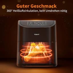 Compacte Airfryer met 10 Programma's - 4.5 Liter en 1500W Vermogen — thumbnail 5