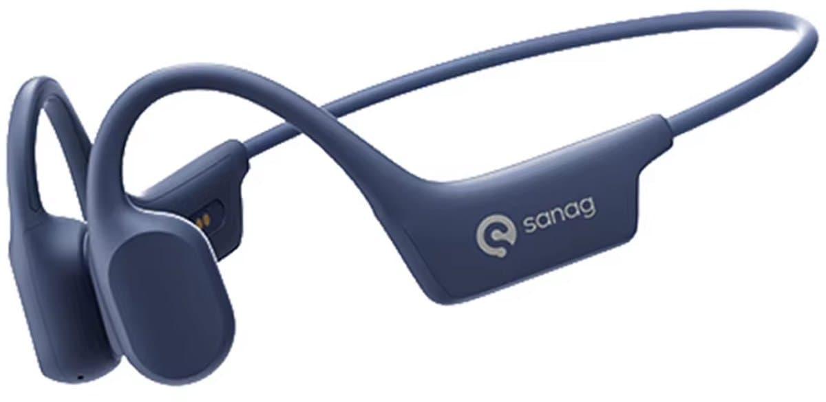 Sanag Bone Conduction Headphones – Sport Koptelefoon – Open-Ear Sport Headset Bluetooth 5.4 – Veilig Fietsen & Hardlopen – 8 Uur Batterij – IPX5 Waterdicht & Open Ear Design – Titanium Frame – Blauw — afbeelding 1