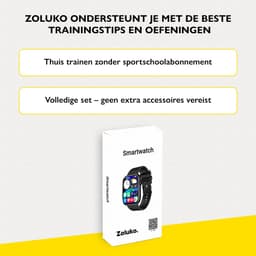 Zoluko Smartwatch voor Mannen & Vrouwen - Incl. Reserve Armbandje, Screenprotector en E-book - Sporthorloge met Fitness Tracker – Stappenteller Horloge – Fitness Watch – Zwart — thumbnail 4