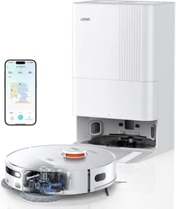 JONR T5 Pro Robotstofzuiger met Uitschuifbare Dweil – 8000Pa Zuigkracht, Automatische Reiniging & Drogen, AI LiDAR Navigatie — thumbnail 1