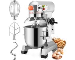 Commerciële Elektrische Voedselmixer met Komcapaciteit van 10 Liter, 500W Verstelbare Deegmixer, 220V Standmixer voor Professioneel Keukengebruik