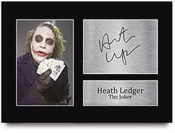 Heath Ledger Handtekening A4 Print - Joker Batman Decoratie — thumbnail 1