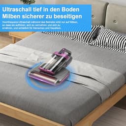 Draadloze Matrasstofzuiger met UV-C en Ultrasoon Geluid voor Een Grondige Reiniging van Bed en Meubels — thumbnail 4