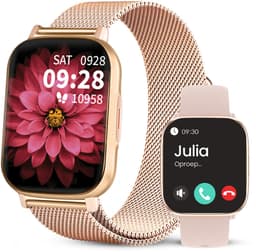 Avalue Smartwatch Dames & Heren - AMOLED Screen - AI Feature - Stappenteller - Bloeddrukmeter - Geschikt voor alle Smartphones - Roségoud — thumbnail 1