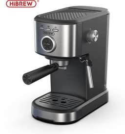 HiBREW H5A Espresso Machine – koffiezetapparaat – 15 Bar – Nauwkeurige Temperatuurmeter – Sterke Stoomfunctie – 1.2L – Melkopschuimer – One-Touch Koffiezetapparaat — thumbnail 2
