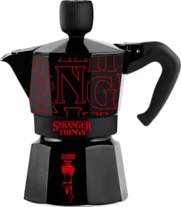 Bialetti Stranger Things - Percolator - Moka Express 3 kops - Aluminium - Met Stranger things sound effect — thumbnail 1