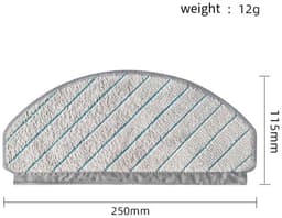 4 Stuks Wasbare Dweildoeken geschikt voor Ecovacs Deebot T10, T10 Plus mop doeken vervanging - Stofzuiger onderdeel - Dweildoeken — thumbnail 2