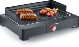 Severin PG 8567 - Electrische Tafel BBQ Grill - 2200 W - 230 °C - Grilplaat van gietijzer - Zwart — thumbnail 1