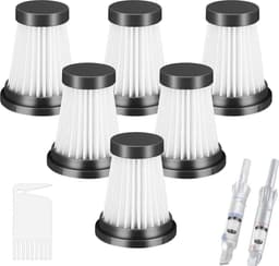Zes HEPA-filters Geschikt voor de MOOSOO K12, K12 Pro, K13 draadloze stofzuigers en de Genius Invictus One 1.0 X7, 2.0 stofzuigers. — thumbnail 1