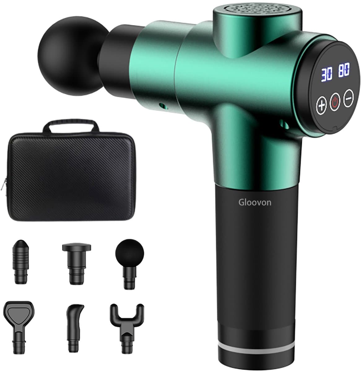 Gloovon® - Massage Gun Professioneel - Massage Apparaat - Inclusief Koffer en 6 Opzetstukken - 25.2V Borstelloze motor - Krachtig Massage Pistool - Ergonomisch ontwerp - Fitness — afbeelding 1