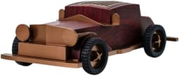 Retro Car Bluetooth Speaker - Vintage Auto Design - Bluetooth 5.3 - FM Radio - 5W - USB-C - TF-kaart - USB - AUX - Houtlook — thumbnail 1