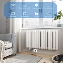 SALCAR Radiatorthermostaat TRV801W - Slim LCD WiFi Thermostaat - Compatibel met Amazon Alexa & Google Home - Tuya Smart - Geen Gateway Nodig — thumbnail 2