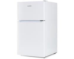 Klarstein Koelkast Big Daddy - met vriesvak, koel-vriescombinatie, stille koelkast, LED, 87 liter: 61 liter koelgedeelte en 26 liter vriesgedeelte, wit - Vrijstaand - Compact - Mini Fridge - Compact Koelkast - Kleine Koelkast