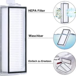 Een 16-delige accessoire set Geschikt voor Roborock Q7/Q7+/Q7 Max/Q7 Max+ stofzuigers. Inclusief 2 hoofdborstels, 4 dweildoeken, 4 HEPA-filters en 6 zijborstels. — thumbnail 2