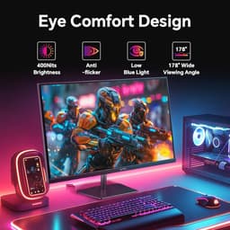KTC 24,5 Inch 400Hz 360Hz 240Hz Gaming Monitor | Snelle IPS 1ms | FHD 1080P | HDR 400 128% sRGB | HDMI x2, DP x2 | Kantelverstelling Zilver-Grijs VESA 360Hz Monitor H25X7 — thumbnail 2