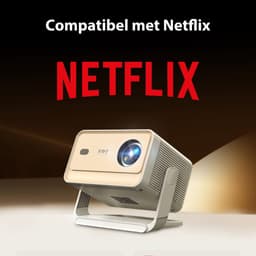 XGODY Smart Mini Beamer Full HD - Projector met Netflix, YouTube - Autofocus - 4K-ondersteuning - 700 ANSI- Home Cinema - Inclusief 100'' Projectiescherm — thumbnail 4