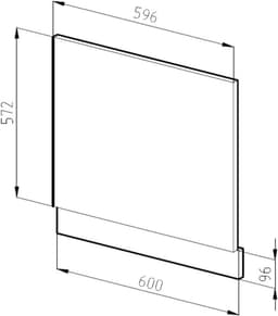 Vaatwasserpaneel Landhuisstijl Wit 60 cm - Frontpaneel voor Keukenmodule — thumbnail 3
