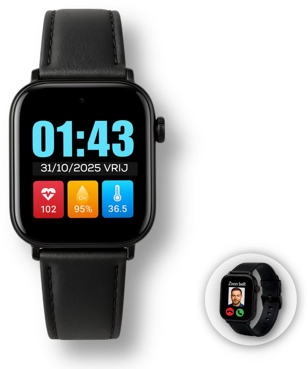 Wiesba WB76S NW - GPS Horloge Senior - Persoonlijke alarmen - Smartwatch voor Ouderen - alarm horloge ouderen - GPS Horloge Alzheimer - Valdetectie - Persoonlijk alarm — afbeelding 1