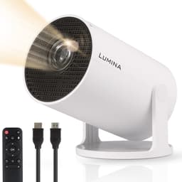 Lumina Mini Pro Beamer - Home Cinema - Projector - Android 11.0 - WiFi 6 & Bluetooth 5.2 - 4k Beeldkwaliteit - Projector Scherm - Wit — thumbnail 1