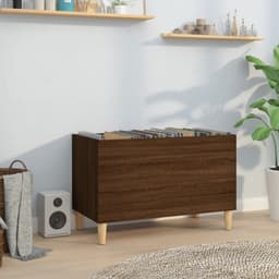 Platenspeler Meubel - LP-kast - Platenspelerkast - Draaitafelstandaard - Platenspelerstandaard - Vintage Displayplank - Bruineiken — thumbnail 2