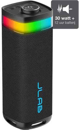 JLab Jbuds Bluetooth Speaker Draadloos - Draagbare Muziekbox - 12 uur Batterijduur - 30 Watt - Bass Boost - IPX6 Waterproof - Multipairing - Instelbare Party Lights - App Equalizer - Zwart — thumbnail 1