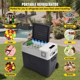Auto Koelkast - Compressorkoelbox 50 L - 220V - Efficiënte Koeling - Digitaal Display en Bedieningspaneel - Voor Binnen en Buiten - 56,9 x 36,8 x 53,8 cm — thumbnail 3
