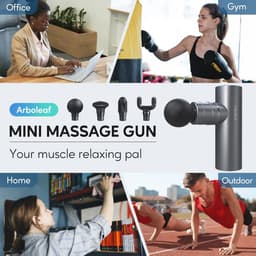 Mini Massagepistool voor Spierontspanning - 3200 OMW/MIN, Lichtgewicht en Draagbaar met 4 Opzetstukken — thumbnail 5