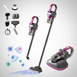 Draadloze Handstofzuiger 4-in-1 – 8500Pa Krachtige Zuigkracht – Met UVC UV-Lamp – Type-C Oplaadbaar – Voor Auto, Huis en Meubels – Paars — thumbnail 1