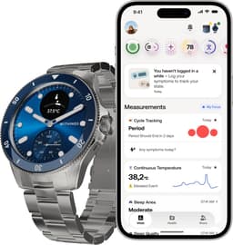 Withings ScanWatch Nova - 42mm Hybride Smartwatch - ECG, AFib Detectie, SpO₂ Meter, Hartslagmeter, Slaaptracker, 24/7 Temperatuurmeting, 35 Dagen Batteri, Saffierglas, 10 ATM Waterdicht — thumbnail 5