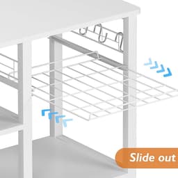 Keukenrek met 6 Planken voor Magnetron en Opslag - Vrijstaand Opbergsysteem — thumbnail 4