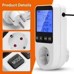 Digitale Temperatuurregelaar met Timer 230V 16A LCD Scherm voor Koeling en Verwarming — thumbnail 3
