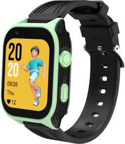 DrPhone KidsTimeX14 – 4G Kinder Smartwatch met GPS - WhatsApp – Videobellen – Bluetooth – Hotspot – SOS – Nederlandse Mobiele App - Camera & 1.83” HD Touchscreen – Simkaart Slot - IP67 Waterdicht - Groen/Zwart — thumbnail 1